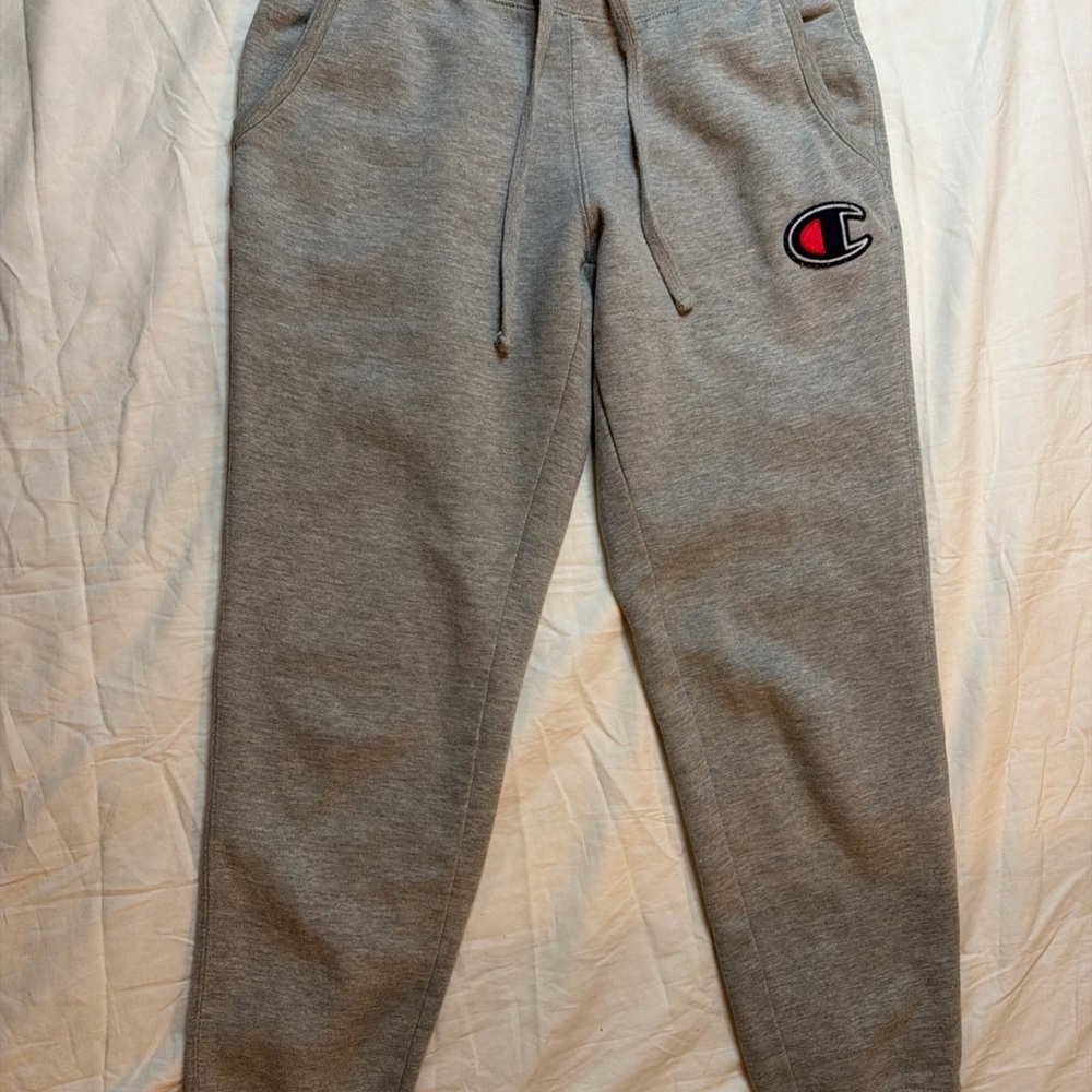 Champion Reverse Weave SZ -S  Sweatpant Jogger Pant Big Logo Gray